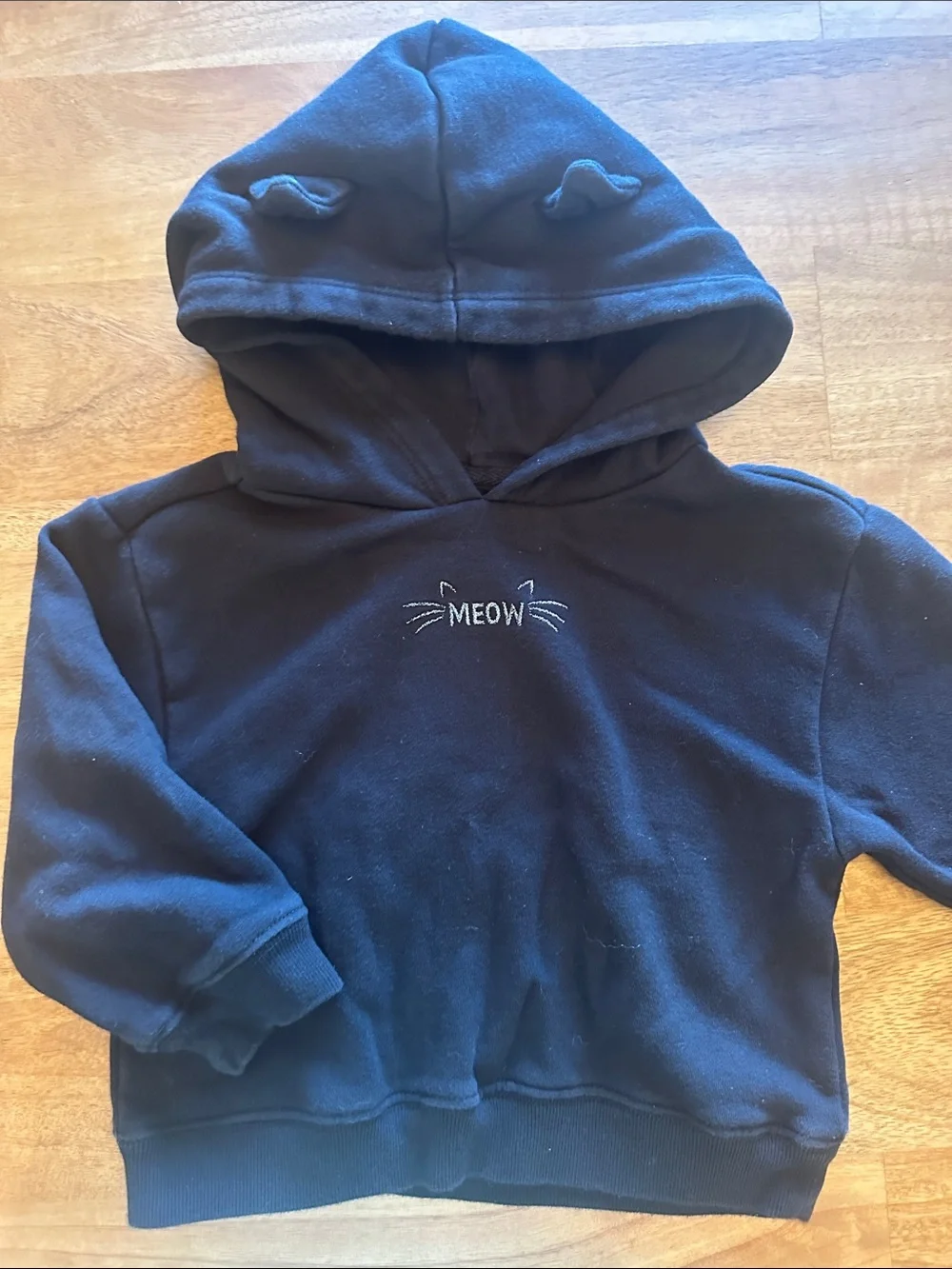GAP Black Kids Hooded Cat Sweatshirt